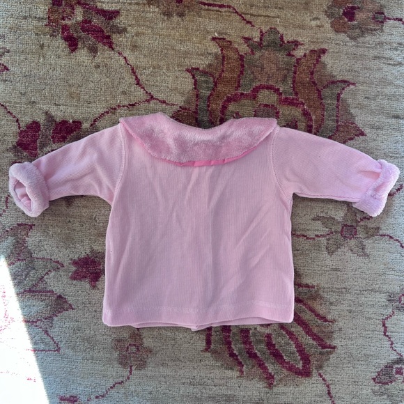 Vintage Pink Baby Girl Sweater Cardigan - Picture 2 of 3